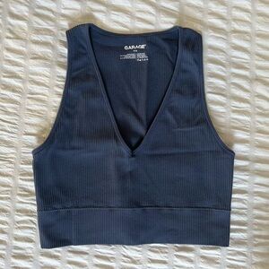 Garage Ribbed V-neck Bralette